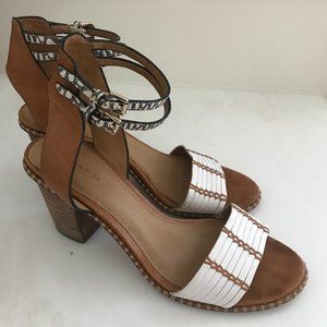 Coach White Block Heel Sandals